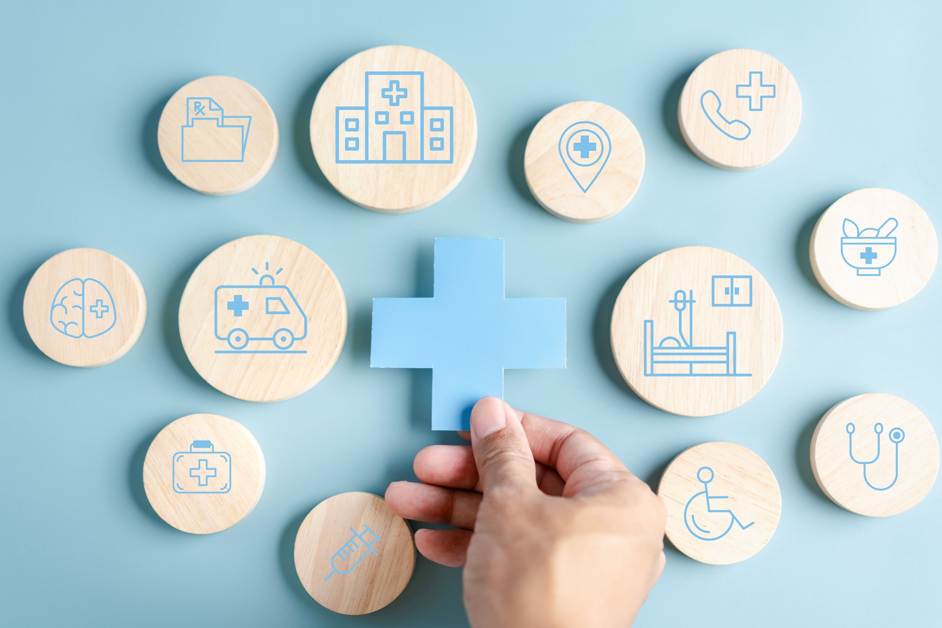 Health insurance and welfare service concept. People awareness to plus and healthcare medical, healthy and lifestyle.